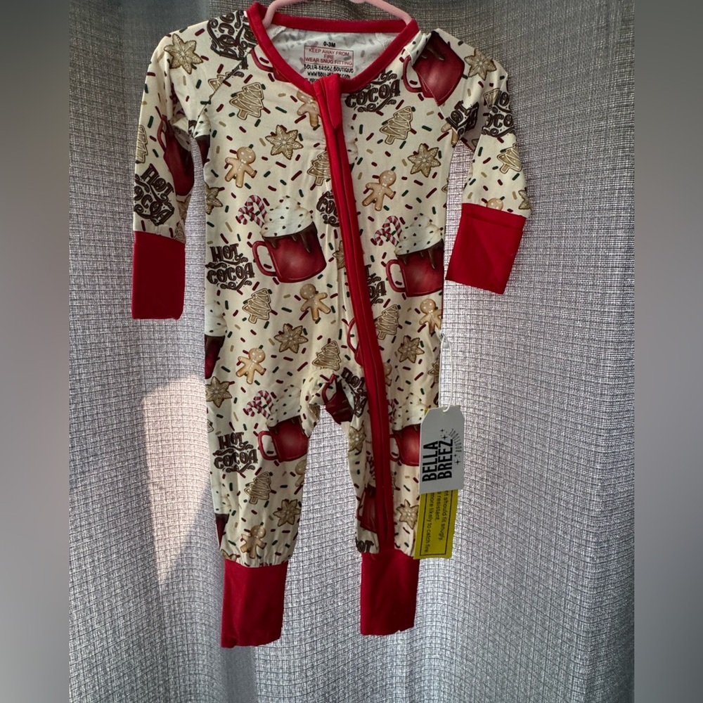 Bella Breez Bamboo Hot Cocoa  Kids One Piece Pajama
